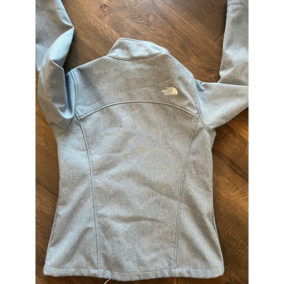 The North Face Womens Grey Soft Shell Jacket Full Zip Size L - Picture 2 of 3